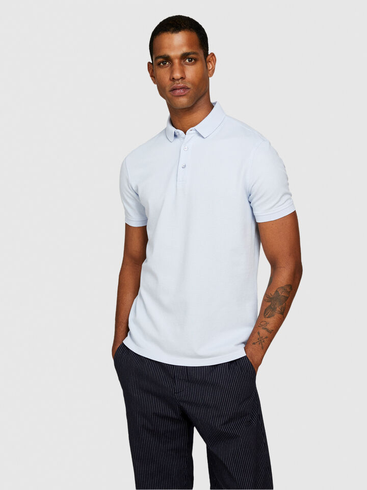Slim fit polo - men's polos - Light Blue | Sisley image number 4